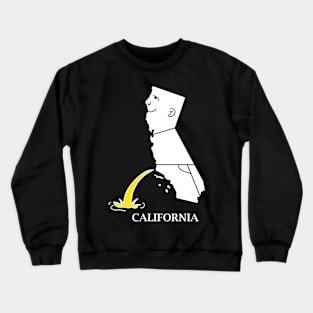 A funny map of California Crewneck Sweatshirt